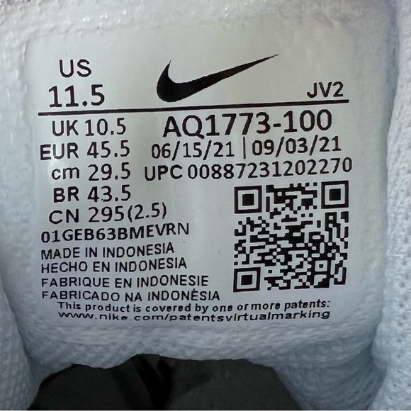 Nike Ebernon Mid Triple White Men\'s Shoe Size 11.5 #B1503 main image 7